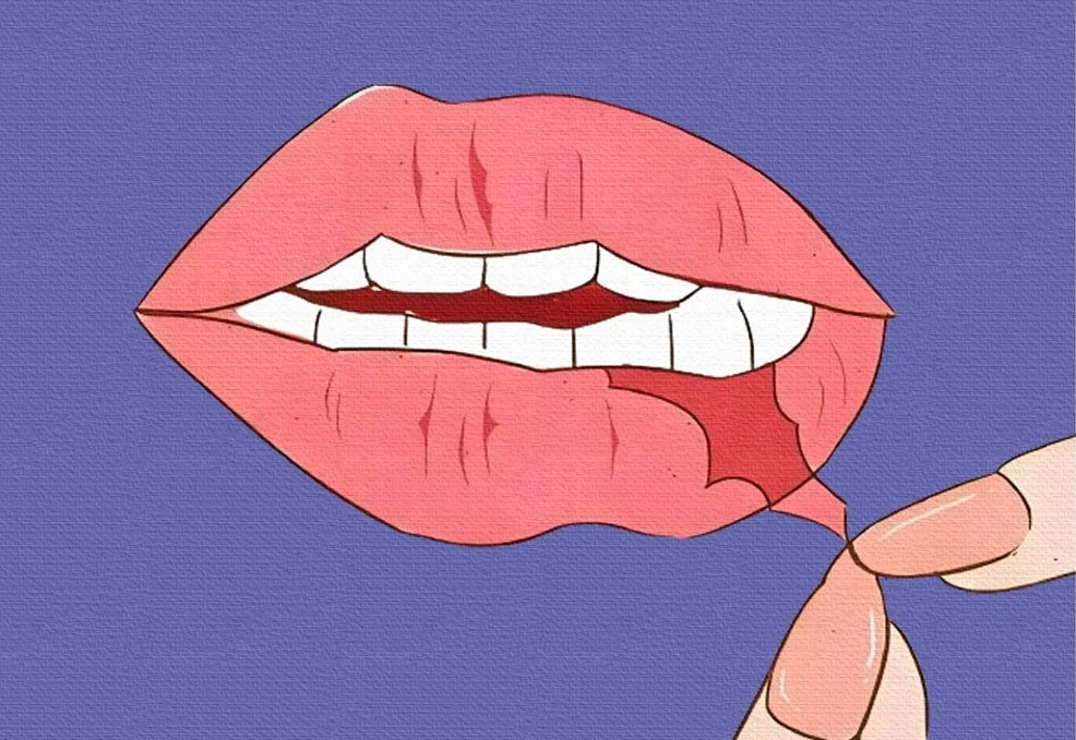 為什么嘴唇越舔越干